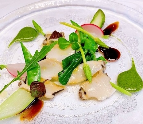 季節ランチアワビ前菜