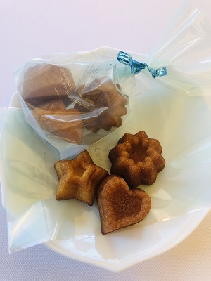 テイクアウトメニューフレンチ レストラン フィナンシェ小菓子